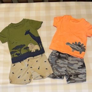 Carter’s Child of Mine Baby tee & shorts 3-6 mo